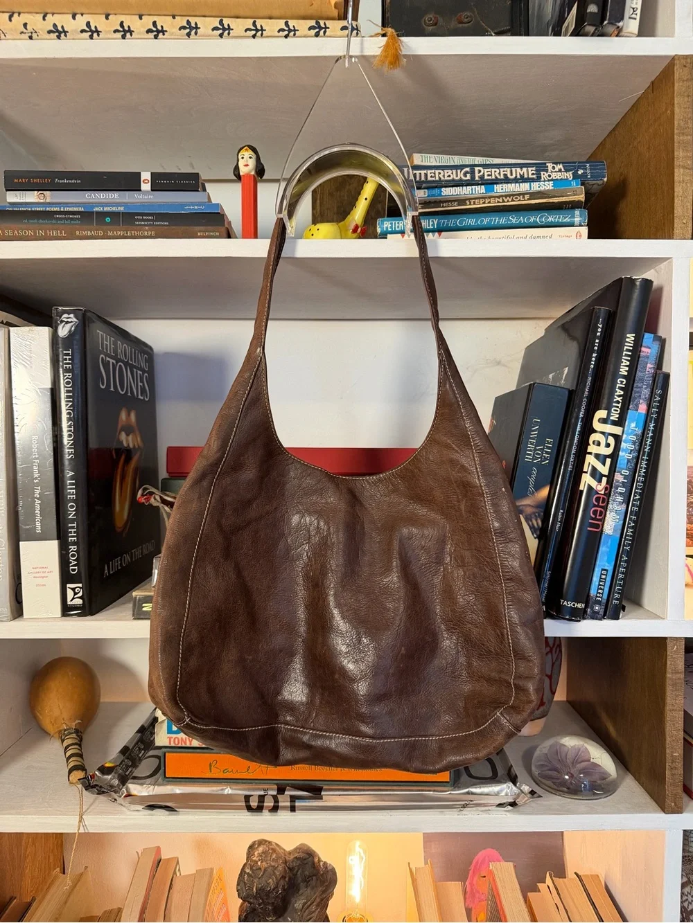 Brown Leather Shoulder Bag - Classic Tote